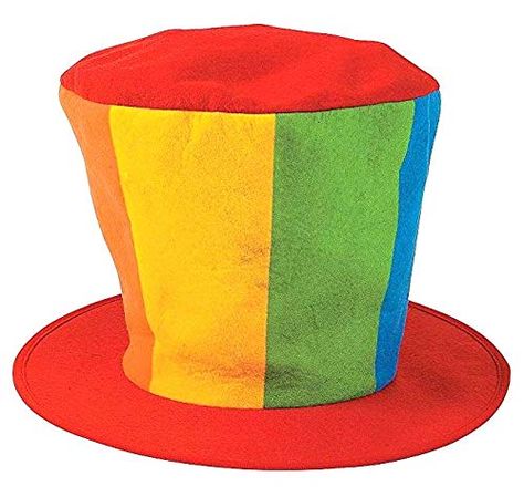 Top Hat Costume, Clown Hat, Clown Party, Colorful Hat, Hat Party, Mini Top Hat, Carnival Themes, Clown Costume, Circus Party