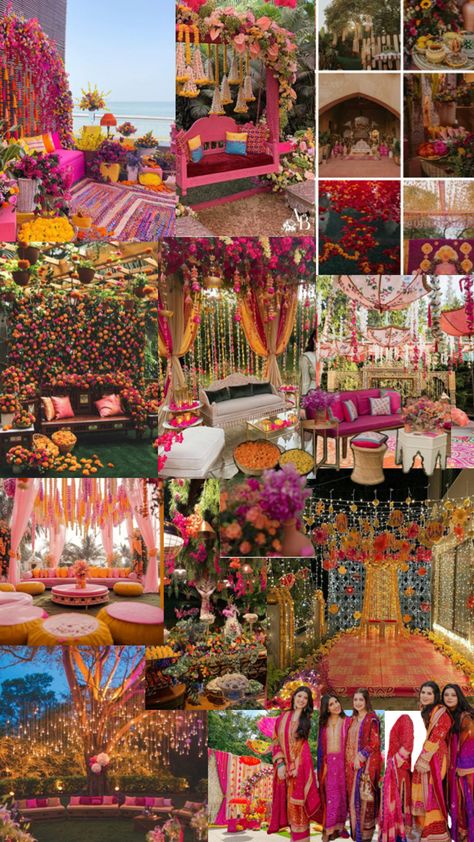 Indian Wedding Decorations Mehndi Decor, Pakistan Wedding Decor, Mehendi Night Decor, Hurdee Decor, Colorful Mehendi Decor, Shaadi Decoration, Mehndi Setup, Mehndi Stage Decor, Rajasthani Wedding