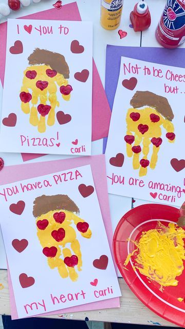 Kids Craft and Learning Page on Instagram: "Pizza Valentines 🍕❤️ follow @abcdeelearning for more kids ideas" Preschool Valentine Crafts, Toddler Valentine Crafts, Infant Art, Prek Crafts, February Crafts, Easy Valentine Crafts, K Crafts, Valentine's Day Crafts For Kids, Toddler Arts And Crafts