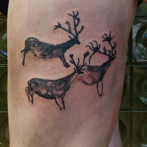 I've got today a great cave art tattoo from wonderful Cracovianca @Darktimes Tattoo in Kraków Poland. Super happy with it #tattoos #tattoo #beauty Cave Drawing Tattoo, Paleolithic Tattoo, Neolithic Tattoo, Anomalocaris Tattoo, Archaeology Tattoo Ideas, Cave Painting Tattoo, Cave Art Tattoo, Caveman Tattoo, Anthropology Tattoo