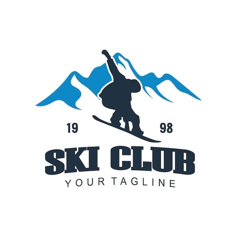 Skiing Graphic Design, Winter Logo Design, Ski Logo Design, Ski Branding, Ski Club Logo, Snow Logo, Ski Layers, Hm Logo, Logo Ski