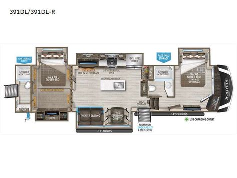 Fifth Wheel Dog Kennel, Rv Full Time Living 5th Wheels, 5th Wheel Toy Hauler, Montana Fifth Wheel, Roof Ladder, Rv Floor Plans, Fifth Wheel Toy Haulers, Hunting Camp, Hose Storage