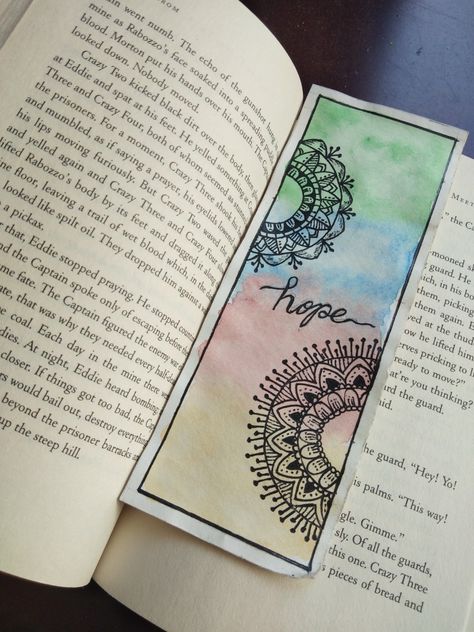 Bookmark, mandala bookmark, easy bookmark, aesthetic Watercolour Bookmarks, Buddha Gifts, Mandala Book, Handmade Bookmarks Diy, Easy Mandala Drawing, Gifts For Book Lovers, Handmade Bookmarks, Creative Bookmarks, Bookmark Craft