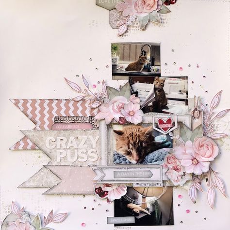 Rose Layout, Engagement Scrapbook, Mixed Media Scrapbooking Layouts, Pet Scrapbook Layouts, Kaisercraft Layouts, Uniquely Creative, Beautiful Scrapbook Layouts, Lay Outs, Pet Scrapbook