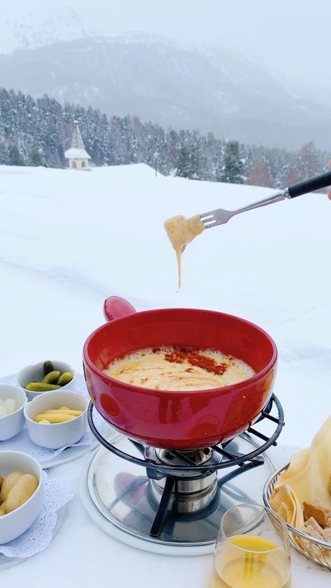 travelandleisure on Instagram: Don’t mind if I fondue. 🧀 🎥 @lumadeline. 📍 @suvrettahouse. #travel #cheese #switzerland Cheese Fondue Switzerland, Fondue Switzerland, Food Content, Cheese Soup, Cheese Dip, Zermatt, Beautiful Food, Cheese Fondue, Amazing Food