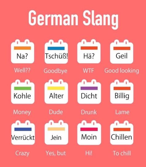 German Slang Words, German Slang, Cool German Words, German Phrases Learning, Spanish Slang, Deutsch Language, Slang Phrases, Good Study Habits, German Study