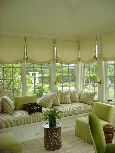 Mud Room Sun Porch, Sunroom With Exposed Brick, Glass Reading Room Sunrooms, Sunroom Windows Four Seasons Room, Ezebreeze Windows Sunrooms, Garden Bench Seating, Built In Window Seat, Porch Windows, Sun Porch