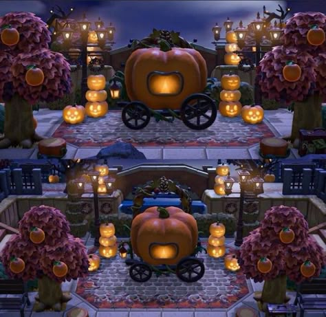 Animal Crossing Fall Codes, Acnh Halloween Island Ideas, Acnh Halloween Island, Acnh Halloween Code, Halloween Acnh, Halloween Animal Crossing, Animal Crossing Halloween, Acnh Spooky, Acnh Autumn