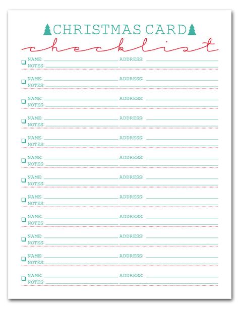 Free Printable Christmas Card List to keep track of all of your addresses this holiday season. Christmas Planner Printables, Christmas Card List, Addressing Christmas Cards, Free Printable Christmas Cards, Christmas Stationary, Wedding Planner Binder, Christmas Tags Printable, Daily Planner Pages, Beautiful Christmas Cards