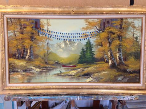 How to Turn a $2 Thrift Store Painting Into a Masterpiece Thrift Store Painting, Store Painting, Thrift Store Art, Diy Furniture Makeover Ideas, Thrift Store Crafts, Diy Art Projects, House Decorating, Classic Paintings, Old Paintings