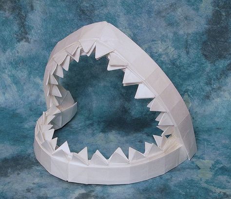 Under The Sea Halloween, Origami Shark, Science Project Ideas, Shark Head, Shark Hat, Shark Decor, Shark Mouth, Shark Jaws, Paper Play