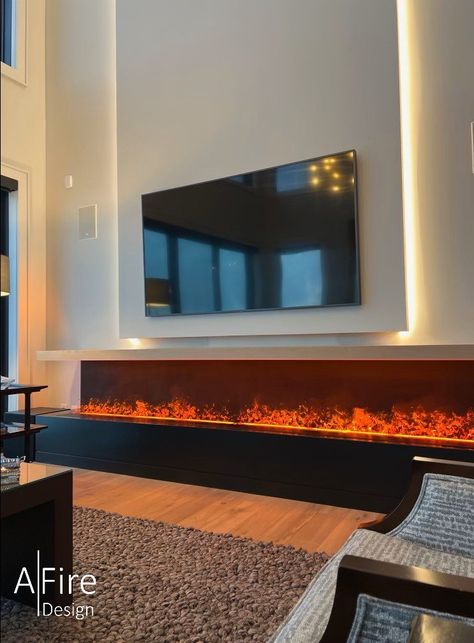 Private place residence electric fireplace running on water vapor Water Vapor Fireplace, Eco Fireplace, Tv Camino, Vapor Fireplace, Design Camino, Tv Fireplace, Built In Electric Fireplace, Feature Wall Living Room, Water Vapor