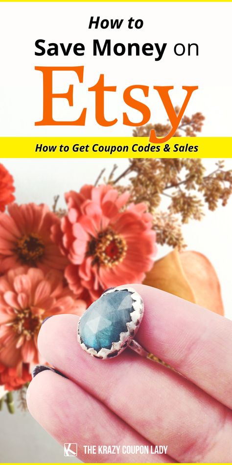 Who doesn't love Etsy finds like handmade jewelry, custom signs, photo tumblers, and art? Etsy isn’t where you shop if you want to save money, but it’s perfect to find something unique & handmade. It's also not easy to find coupon codes, discount codes, or sales- unless you have these money-saving tips from The Krazy Coupon Lady! Read on for Etsy hacks and smart shopping tips, whether you're shopping for sustainable clothing, small business Halloween decorations, or custom Christmas ornaments! Etsy Discount Codes, Clothing Small Business, Etsy Hacks, Hobby Lobby Sales, Etsy Coupon Codes, Store Hacks, Best Money Saving Tips, Burning Questions, The Krazy Coupon Lady