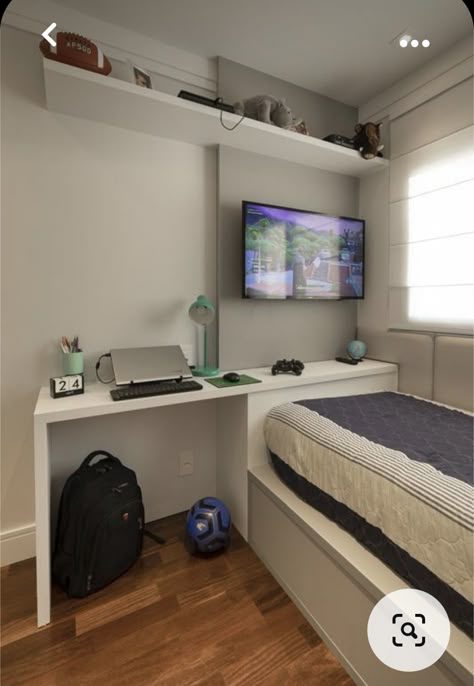 Box Room Bedroom Ideas, Small Boys Bedrooms, Small Bedroom Interior, Teenage Boy Room, Small Room Design Bedroom, Box Bedroom, Boy Bedroom Design, Bedroom Setup, Small Room Design