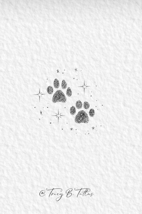 Paw Print Outline Tattoo, Paw Print Tattoo Ideas, Small Cat Tattoo, Cat Paw Print Tattoo, Animal Lover Tattoo, Cat Paw Tattoos, Cat And Dog Tattoo, Cat Tattoo Design, Cat Tattoo Simple