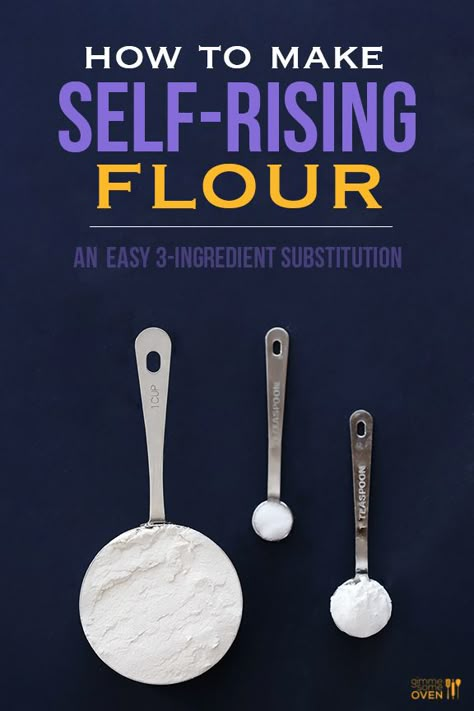 How To Make Self Rising Flour Make Self Rising Flour, Wallpaper Food, Gimme Some Oven, Baking Substitutes, Ingredient Substitutions, Food Info, Self Rising Flour, All Purpose Flour, Flour Recipes