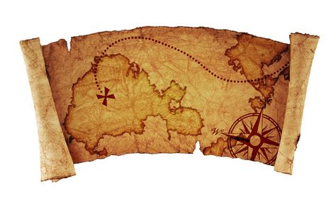 Pirate treasure map scroll Pirate Map Tattoo, Sunken Ship Tattoo, Map Scroll, Pirate Treasure Maps, Treasure Hunt Clues, Map Tattoos, Ship Tattoo, Best Christmas Presents, Pirate Treasure