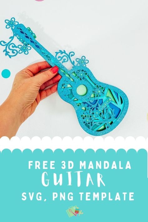 Free 3d Svg Files For Cricut, 3d Cricut Projects Free, Cricut Cutouts, Cricut Cardstock, Guitar Crafts, Web Activity, Cardboard Animals, 3d Crafts, Make Gifts