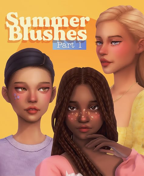 Summer Blushes Part 1 | Miiko on Patreon The Sims 4 Skin, Makeup Cc, Pelo Sims, The Sims 4 Packs, Sims 4 Mm Cc, Sims 4 Game Mods, Sims 4 Cc Makeup, Sims 4 Body Mods, Sims 4 Cc Skin