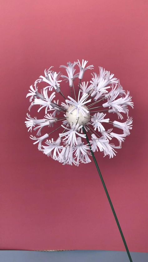 Creative Paper Art Dandelion DIY Crafts [Video] | Paper flowers, Diy crafts paper flowers, Paper crafts Dandelion Diy, Crafts Paper Flowers, Diy Flores, Paper Craft Ideas, Paper Wall Hanging, Handmade Flowers Paper, Paper Flowers Craft, Diy Crafts Paper Flowers, Paper Flower Tutorial