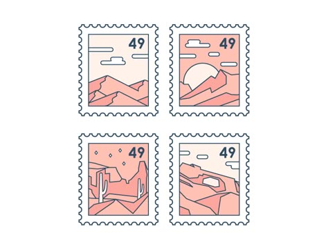 Desert Stamps Cute Postage Stamps Design, Sticker Designs Aesthetic, Stamp Sticker Design, Aesthetic Stamp Stickers, Cute Stamp Stickers, Stamp Drawing Ideas, Cute Stamps Design, Postage Stamp Drawing, Stamps Drawing