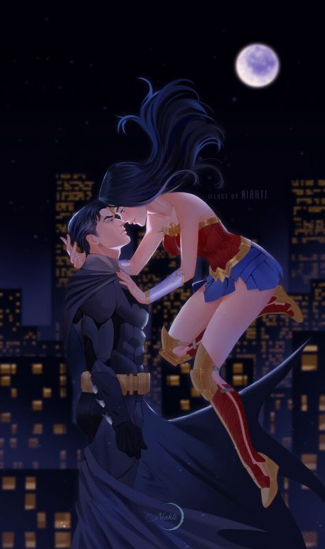 Justice League Art, Dc Couples, Batman Love, Batman Pictures, Wonder Woman Art, Batman Wonder Woman, Univers Dc, Comic Style Art, Superman Wonder Woman