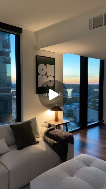 AJ Brown on Instagram: "it’s been a vibe in the crib all around lately, but the sunsets have been hitting 🔥 which one do you like better though? 🤔 

[apartment therapy, apartment tour, explore page]

#apartmenttherapy #apartmentdecor #apartmentdesign #highrise #apartmentgoals #sunrise #sunset #explorepage" Highrise Apartment Decor, Aj Brown, High Rise Apartments, Apartment Goals, Apartment Tour, Apartment Furniture, Loft Apartment, Apartment Design, Apartment Therapy