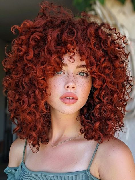 Red Color On Brown Hair, Red Hair On Brown Skin Women, Brown Skin Red Hair, Red Head Curly Hair, Red Hair Brown Skin, Light Skin Black Hair, Colors For Curly Hair, Hair Colors For Curly Hair, Colorful Curly Hair