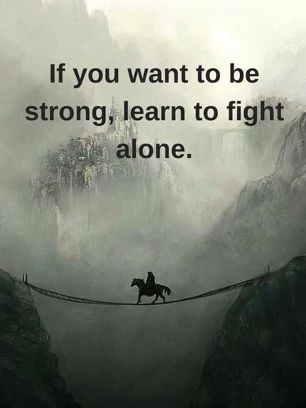 If you want to be strong, learn to fight alone!! Business Ideas For Ladies, Fii Puternic, Citation Force, Quotes Life Lessons, Warrior Quotes, Super Quotes, Trendy Quotes, Badass Quotes, Ideas Quotes