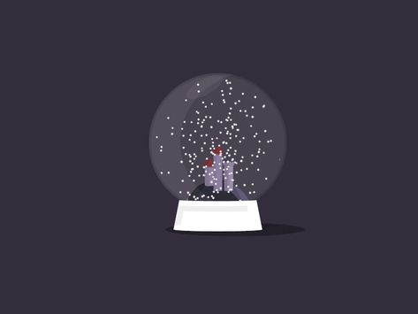 Snow Globe by Ferenc Horvat on Dribbble Snow Globe Animation, Snow Animation, Snow Globe Illustration, Christmas Animation, Globe Animation, Snow Toys, Merry Christmas Gif, Christmas Snow Globes, Christmas Gif