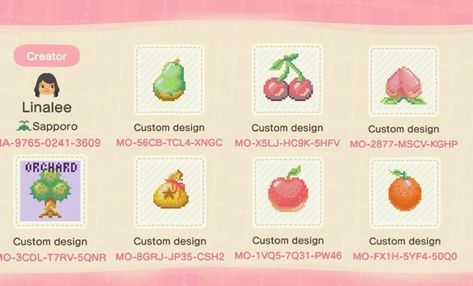 Acnh Fruit Tree Layout, Garden Animal Crossing, Acnh Orchard, Animal Crossing Fruit, Fruit Tree Garden, Acnh Paths, Acnh Inspiration, Aquaponics Plants, Ayurvedic Practitioner