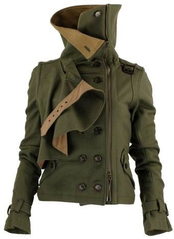 Scene Girl, Post Apocalyptic Fashion, Apocalyptic Fashion, Military Style Jackets, Dieselpunk, Green Jacket, Military Fashion, Look Fashion, Military Jacket