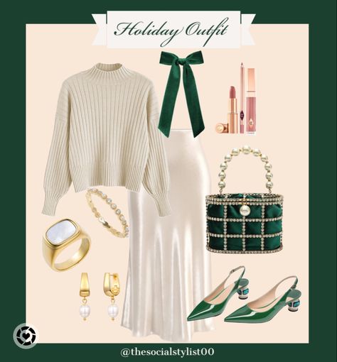 Christmas outfit, holiday outfit, holiday dress, Christmas dress, fashion, Amazon Emerald Green Christmas Outfit, Luxury Christmas Outfit, Holiday Photos Green Outfits, Red And Green Christmas Outfit Women, Christmas Party Outfits Skirt, Green Christmas Party Outfit, Holiday Office Outfits, Christmas Staff Party Outfit, Christmas Sweater Outfit Ideas For Women