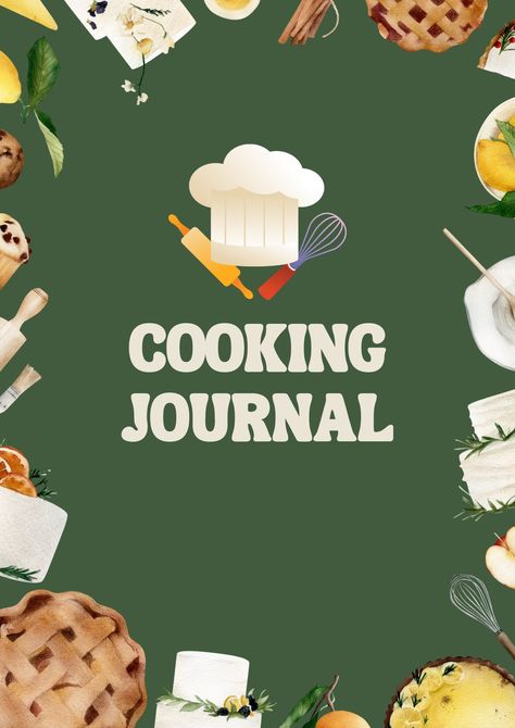 Cooking Journal Cover, Cookery Book Cover Design, Tle Cookery Design, Cooking Book Cover Design, Recipe Book Cover Design Ideas, Cook Book Cover Design Aesthetic, Cookery Design, Cooking Book Cover, Cook Book Cover Design