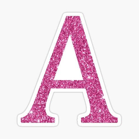 Pink Glitter Letter A • Millions of unique designs by independent artists. Find your thing. Glitter Letters Pink, Kylie Jenner Birthday Outfit, Letter A Sticker, Alfabeto Lettering, L Sticker, Kylie Jenner Birthday, Painting Wooden Letters, Preppy Stickers, Free Standing Letters