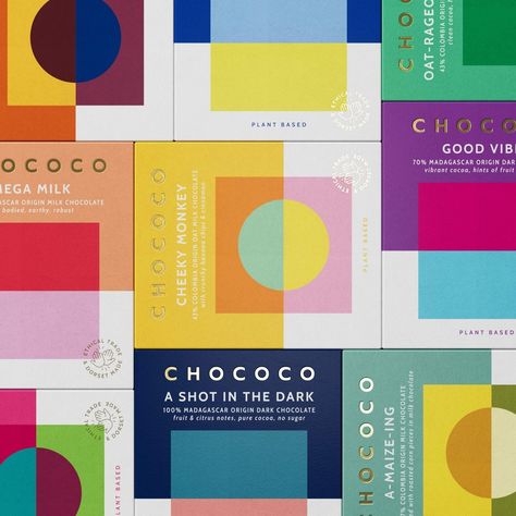 @buddycreative's packaging design for @chococochocolates . The studio embraced the legacy of the brand's coloured squares by creating a… | Instagram Packaging Design Trends, Shot In The Dark, Identity Package, Chocolate Fruit, Banana Chips, Chocolate Packaging, Food Packaging Design, Creative Packaging Design, Retro Logo