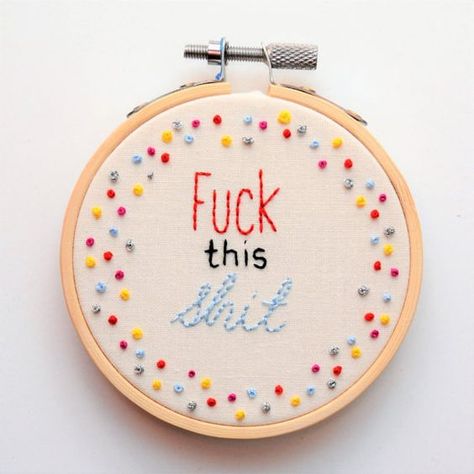 Wood Embroidery, Embroidery Mini, Funny Embroidery, Art Miniature, Funny Wall Art, Embroidery Hand, Paper Embroidery, Passive Aggressive, French Knots