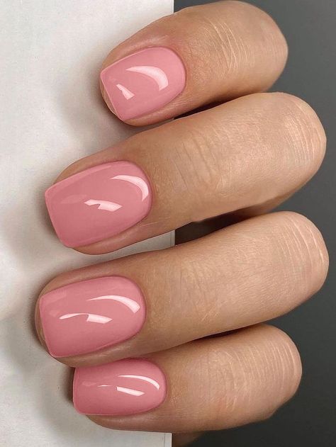 Pink  Collar    Bare Nails Embellished   Beauty Tools Coral Pink Nails, Pale Nails, Sophisticated Manicure, Nail Shapes Square, Nail Problems, Image Nails, Solid Color Nails, Short Press On Nails, Nude Nail Designs