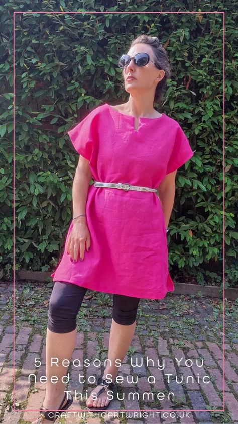 5 Reasons Why You Need to Sew a Tunic This Summer - Craft with Cartwright Diy Tunic, Summer Sewing Projects, Summer Tunic, Summer Sewing, Summer Craft, Sewing Project, Summer Crafts, This Summer, Sewing Projects