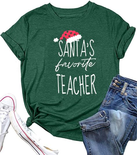 Pajama Day At School, Teacher Letter, Letter To Teacher, Christmas Wear, Womens Christmas Shirts, Teaching Life, Tshirt Women, Favorite Teacher, Teacher Christmas Gifts