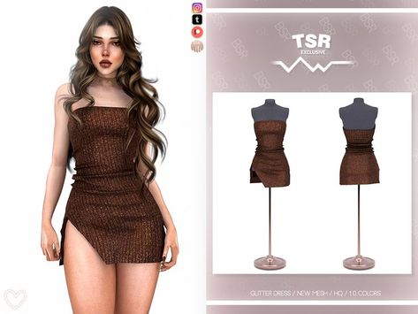 the sims 4 See Threw Dress, Glitter Outfit, Pelo Sims, Free Sims 4, Sims 4 Dresses, Sims 4 Toddler, Sims Four, Sims4 Clothes, Best Sims