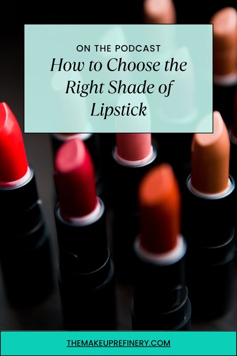 In this episode of my podcast "5 Minute Face Talk", I give you some of the easiest and quickest ways to identify what might just become the perfect dream lipstick color for your own skin tone. You might even discover a surprise body part that comes in handy for helping guide you with you ideal lipstick color. Listen to the episode to learn more and find the right shade of lipstick. Choosing Lipstick Color, How To Choose Lipstick Color Skin Shades, Which Red Lipstick For My Skin Tone, Lipstick According To Skin Tone, How To Pick The Right Red Lipstick, Perfect Lipstick Shade, Deep Red Hair, Red Lipstick Shades, Movie Makeup