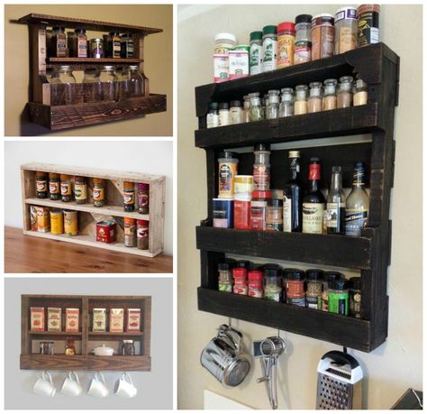 DIY Wood Pallet Spice Rack....for your Kitchen!