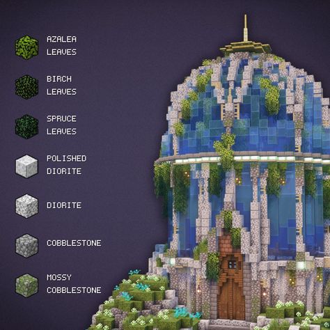 Graysun | Minecraft Builds | Wizard House - Minecraft 👉Download available on Patreon 👥️Collab with @shovel241builds.mc Minecraft wizard houses You can download this… | Instagram Minecraft Terrarium Ideas, Minecraft Art Gallery Building, Minecraft Allay Sanctuary, Minecraft Big Greenhouse, Dome Minecraft Build, Minecraft Dome Ideas, Mc Gazebo, Minecraft Diorite Builds, Fantasy Buildings Minecraft