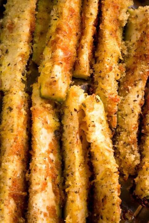 Zucchini Squash Side Dish Recipes, Fried Zucchini Sticks, Oven Fried Zucchini, Zucchini Fries Baked, Parmesan Crusted Zucchini, Baked Zucchini Fries, Zucchini Sticks, Fried Zucchini, Baked Zucchini