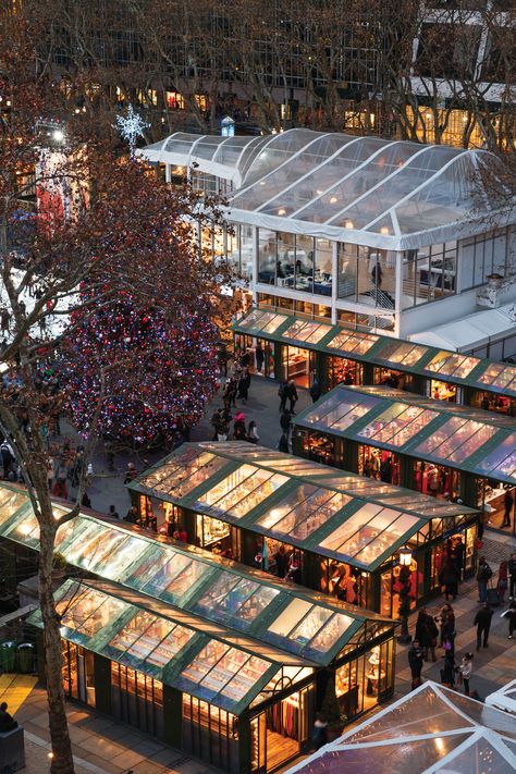 The Bryant Park Winter Village in New York is Christmas shopping at its best. Meander through over 170 kiosks under the twinkling lights. Finish off your day by ice skating around the 17,000-square-foot outdoor rink or getting snug with a festive cocktail at The Lodge. Bryant Park Nyc Winter, Bryant Park Christmas, Bryant Park Nyc Christmas, Bryant Park Winter Village, Nyc Xmas, Ny Christmas, New York Christmas Aesthetic, Outdoor Rink, New York City Christmas