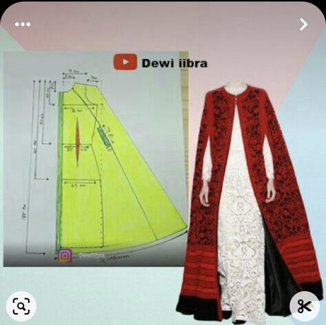 Cape Coat Pattern, Abaya Pattern, Model Gamis, Pattern Dress Women, Fashion Design Patterns, Couture Sewing Techniques, Blouse Pattern Sewing, Diy Sewing Clothes, Couture Sewing