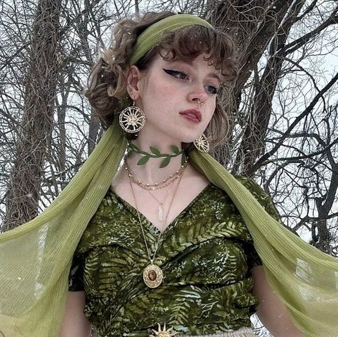 Sisters Astray on Instagram: "Snow fairy 🧚 @dragonfruit_official_ wearing our Mathilde wrap top ~ So excited to be working on new wrap top fabrics landing in April along with a new clothing line in time for Spring ✨ Have a lovely week all ❤️ #statementfashion #fairycore #ethereal #cottagcore #vintageoutfit #vintage #fairystyle #whimsigoth #winterfashion #hippystyle #ootd #handmadeclothing #handmade #outfitinspo #witchyfashion #bohostyle #green #natureinspired #snow #forestwitch" Ethereal Outfits Aesthetic, Cute Green Outfits Aesthetic, Green Vintage Outfit, Green Fashion Aesthetic, Cute Green Outfits, Green Whimsigoth, Ethereal Clothes, Ethereal Aesthetic Fashion, Green Fairycore