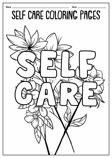 Counseling Coloring Pages, Mental Health Coloring Pages Printable, Self Care Wheel, Positive Affirmation Coloring Pages Free Printable, Student Behavior Chart, Mental Health Coloring Pages For Teens, Positive Affirmation Coloring Pages, Student Self Evaluation, Coping Skills Worksheets