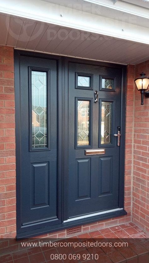 Composite Front Doors Uk, Pvc Front Doors, Upvc Porches, Composite Front Doors, Front Doors Uk, Composite Front Door, Composite Doors, Kerb Appeal, Side Gates